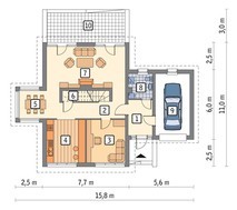 Проект роскошного дома под необычной крышей