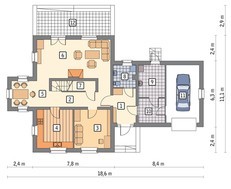 Проект двухэтажного дома привлекательного вида
