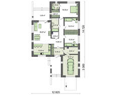 Проект одноэтажного красивого дома