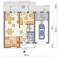 Проект яркого дома на 5 спален