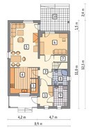 Проект красивого дома под двухскатной крышей