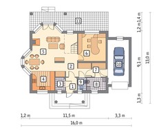 Проект изысканного дома с колоннами