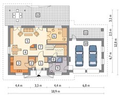 Проект солидного дома с мансардой