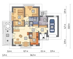 Проект изящного дома с мансардой