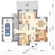 Проект двухэтажного привлекательного жилого дома