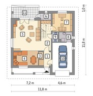 Проект красивого дома под острой крышей
