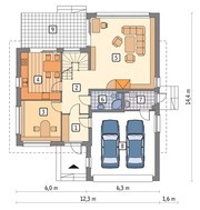 Проект двухэтажного дома интересной формы