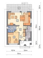 Проект жилого дома с просторными спальными