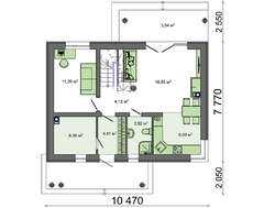 Проект небольшого уютного загородного дома в классическом стиле