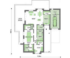 Проект шикарного большого современного загородного дома общей площадью 209 кв.м.