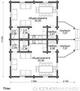 Особняк из деревянного бруса на два зала для торжественных церемоний