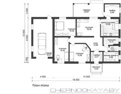 Красивый одноэтажный особняк под двухскатною крышею