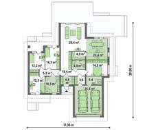 Проект симпатичного дома на 246 кв. м в современном европейском стиле