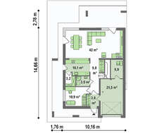 План изящного дома площадью 177 кв. м со вторым светом