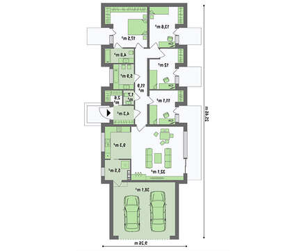 Проект современного дома площадью 170 кв. м в стиле барнхаус