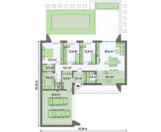 Проект белоснежного коттеджа в стиле минимализма на 170 кв. м с деревянным декором