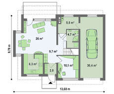 Проект современного уютного дома