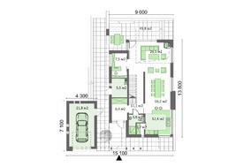 Современный жилой коттедж для узкого участка