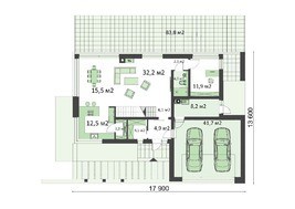 Двухэтажный комфортный коттедж с гаражом на два автомобиля