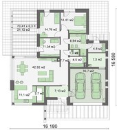 Современная стильная вилла в один этаж