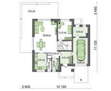 Уютный жилой дом с просторным гардеробом на втором этаже