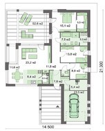 Проект модного одноэтажного жилого дома
