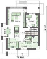 Двухэтажный жилой дом с просторными балконами