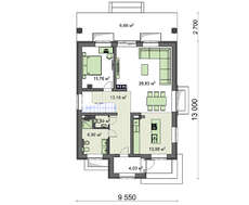 Красивый жилой дом с пятью спальными