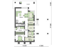 Стильный особняк с верандой для приготовления шашлыков