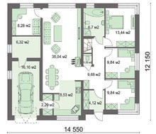 Красивый жилой дом квадратной формы