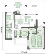 Стильный величественный двухэтажный дом в стиле минимализма