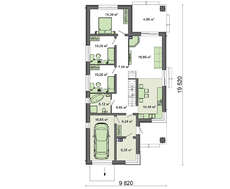 Современный коттедж с мансардой для узкого участка