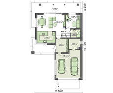 Привлекательный особняк с высокой мансардой