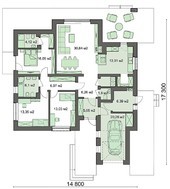 Современный жилой дом с тремя спальнями