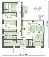 Стильный коттедж с защищенной верандой