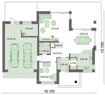 Двухэтажный дом с гаражом и кабинетом
