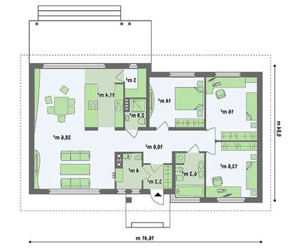 Проект одноэтажного дома с чердаком