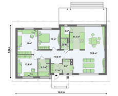 Проект одноэтажного дома с чердаком