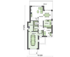 Современный дом с деревянными архитектурными элементами