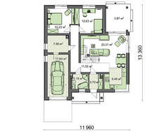 Двухэтажный жилой дом с изолированными личными апартаментами