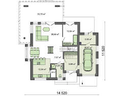 Модный двухэтажный дом с пятью спальнями