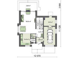 Современный двухэтажный дом с просторными личными комнатами
