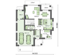 Стильный двухэтажный особняк жилой площадью в 150 квадратов