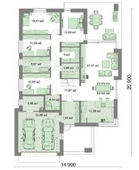 Проект мансардного дома общей площадью 278 кв.м.