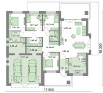 Благоустроенный одноэтажный дом для большого участка