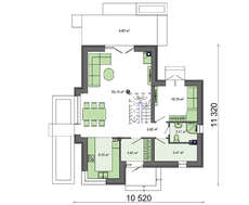 Двухэтажный дом с просторной гостиной