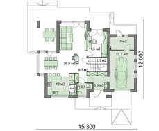 Прекрасный жилой дом с просторной террасой