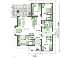 Проект классического дома площадью 125 кв.м.