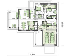 Просторный загородный одноэтажный дом