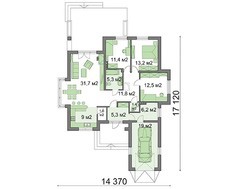 Привлекательный одноэтажный дом с тремя спальнями и двумя санузлами